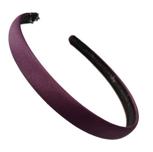 1.5cm Purple Matte Fabric Curved Plastic Alice Hair Band Headband No Teeth