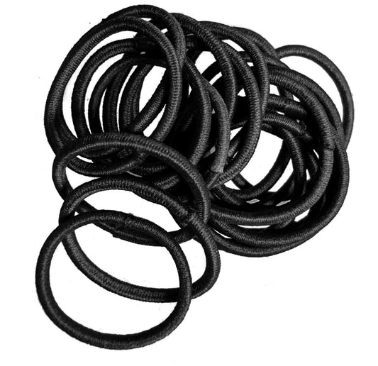 Small Black Snag-Free Thin Hair Bobbles Hair Elastics Hair Bands