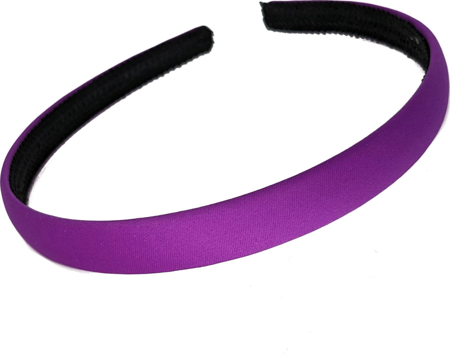 1.5cm Purple Matte Fabric Curved Plastic Alice Hair Band Headband No Teeth