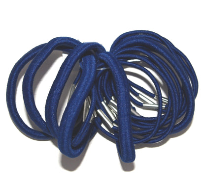 18 Royal Blue Thick And Thin Elastics Hair Bands Bobbles School Colours