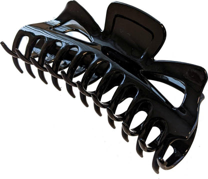 Ladies Girls 14cm Large Jumbo Black Plastic Hair Claw Clip Clamp Jaw Clip