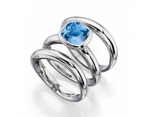 Fiorelli Blue Crystal Stacking Ring Set