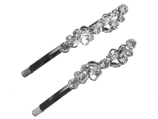 Clear Crystal Leaf Hair Slide Hair Clip Grips Hair  Hair Clips Grips