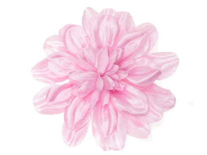 10cm Lilac Shimmer Layered Fabric Hair Flower 4.5cm Hair Clip Clamp