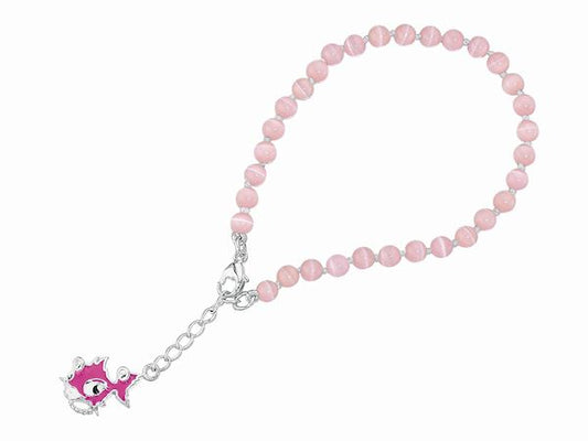 Pink Punky Fish Cats Eye Bracelet