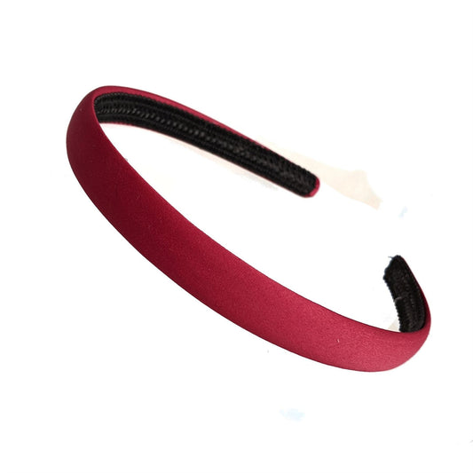 1.5cm Burgundy Matte Curved Plastic Alice Band Hair Band Headband No Teeth