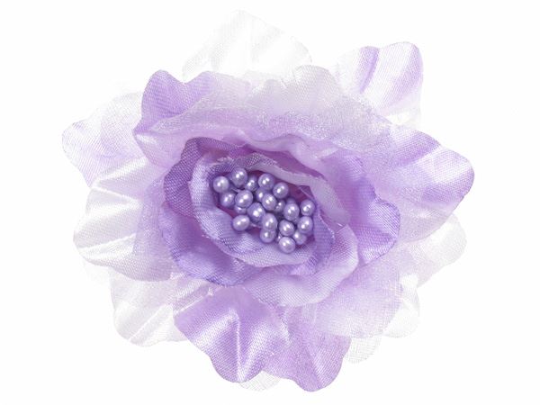 Lilac Organza Hair Flower Clip Clamp Fascinator Slide/Corsage  Wedding