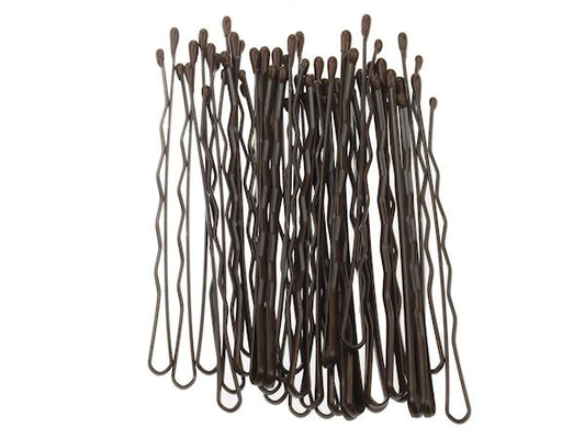 30 Brown Kirby Hair Grips Hair Clip Slides Bobby Pin 6.5cm