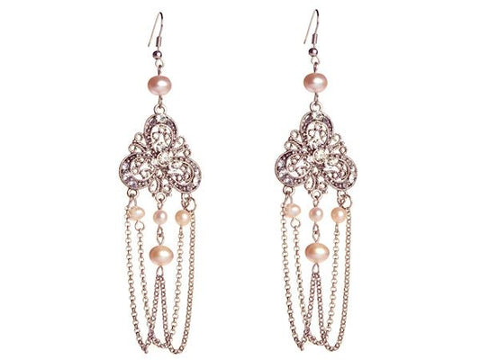 Pink Pearl Earrings