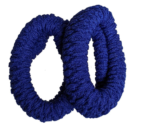 Large Royal Blue Knit Endless Snag Free Hair Bobbles