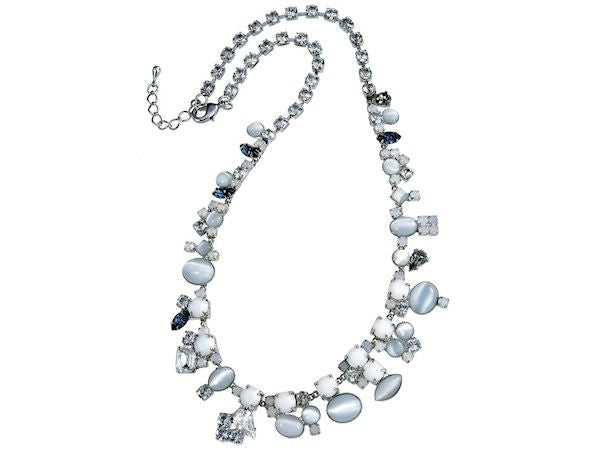 White Crystal Necklace Fashion Jewellery Ladies Women