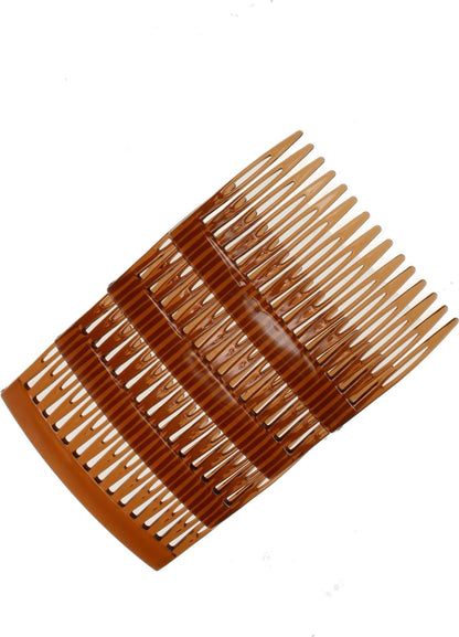 4 Pack 7cm Tort Brown Side Hair Combs Slides Clips