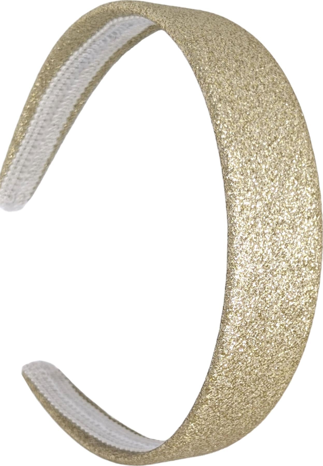 Ladies Girls Gold Glitter Headband Alice Hair Band