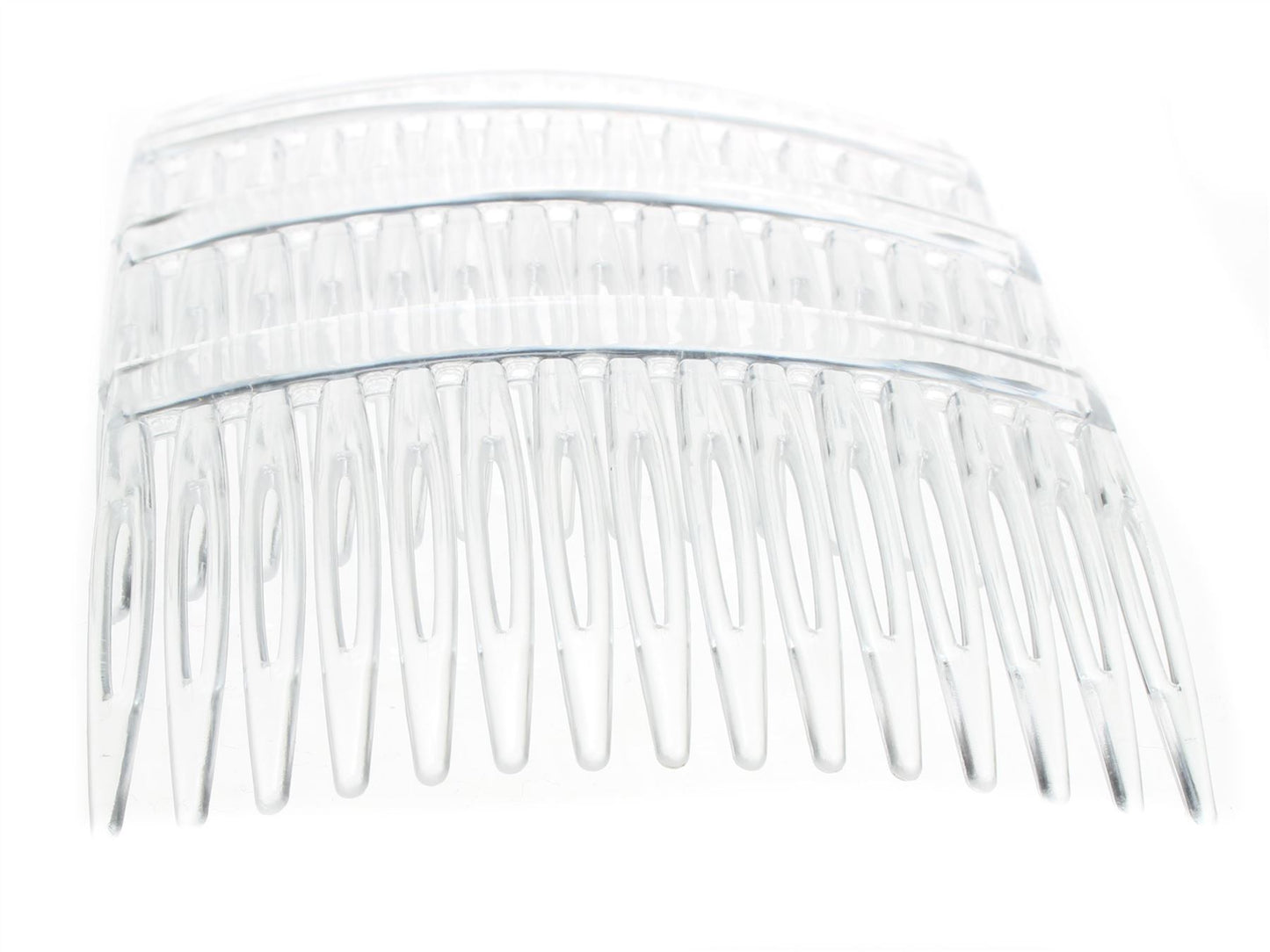 4 Pack 7cm Clear Side Hair Combs Slides Clips