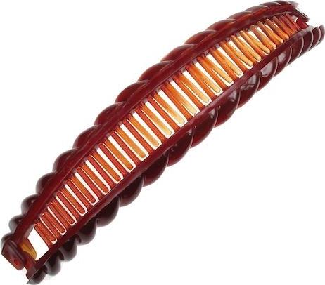 18.5cm Tort Brown Barley Twist Banana Hair Clip Comb Clamp Grip Slide