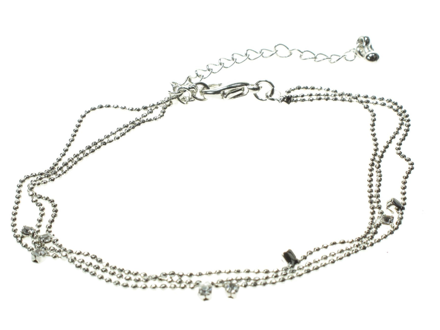 Crystal Anklet Ankle Bracelet Silver Chain Summer Beach Holiday Jewellery