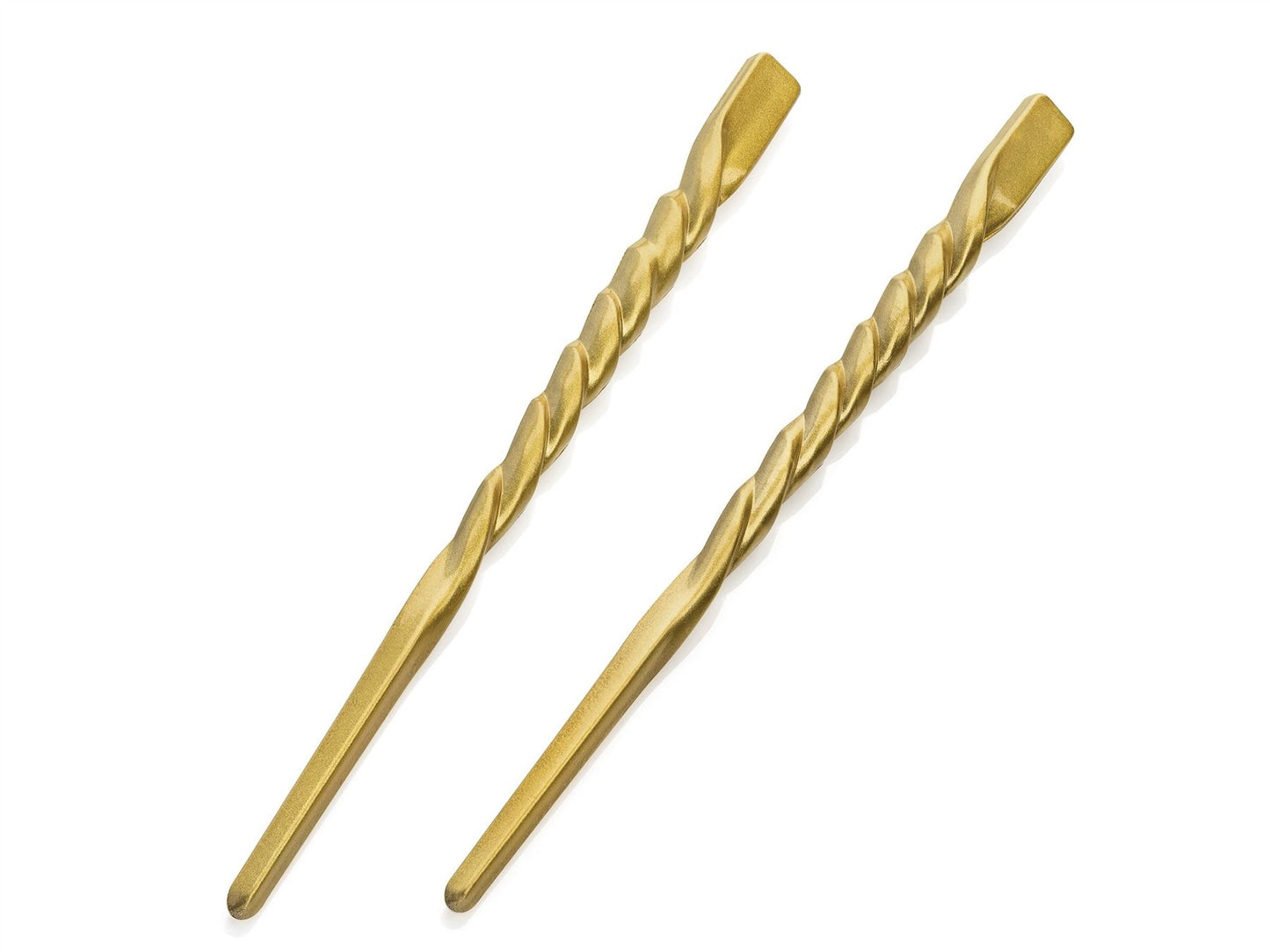 Gold Twist Plastic Hair Pins Chopsticks Hair Sticks Bun Holder