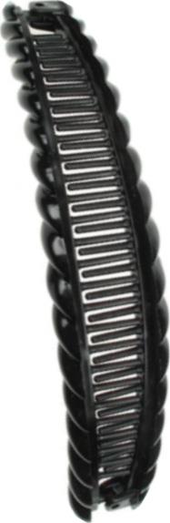 18.5cm Black Barley Twist Banana Hair Clip Comb Clamp Grip Slide