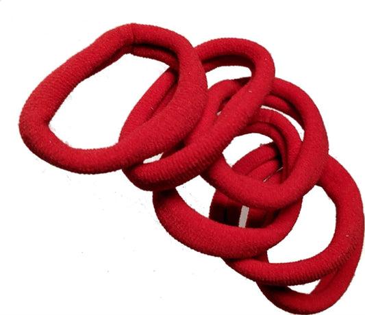 Red Jersey Endless Snag Free Hair Bobbles Hair Elastics Hair Bands