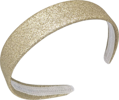 Ladies Girls Gold Glitter Headband Alice Hair Band