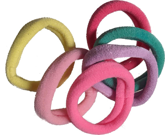 Mini Small Pastel Jersey Endless Snag Free Hair Bobbles Elastics