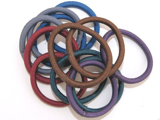 Dark Colour Snag Free  Hair Elastics Hair Bands Bobbles No Metal