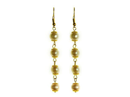 Ivory Freshwater Pearl Drop Earrings