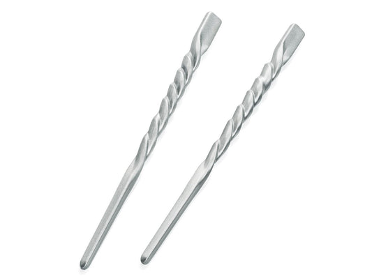 Silver Twist Plastic Hair Pin Chopsticks Hair Sticks Bun Holder