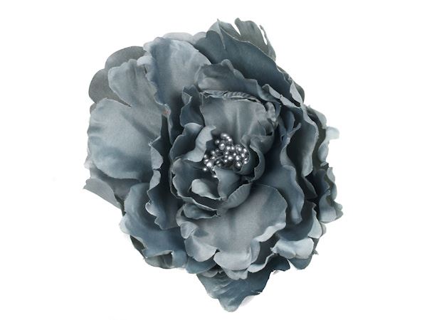 Pewter Hair Flower Clip Clamp Fascinator Slide Ladies Girls Wedding