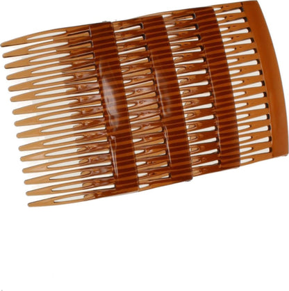 4 Pack 7cm Tort Brown Side Hair Combs Slides Clips