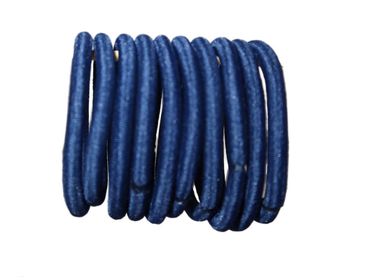 Navy Blue Snag Free Elastics Hair Bands Bobbles School No Metal