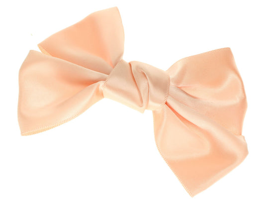 11.5cm Big Large Peach Bow Sprung 6.5cm French Barrette  Hair Clip Slide