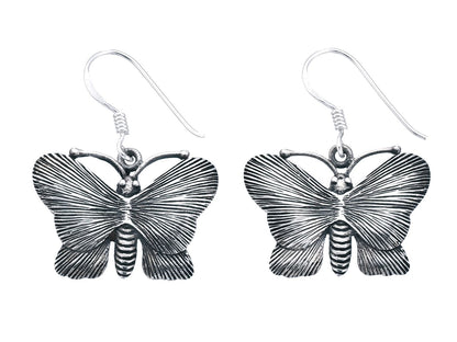 Textured Butterfly Earrings Womens Ladies Girls