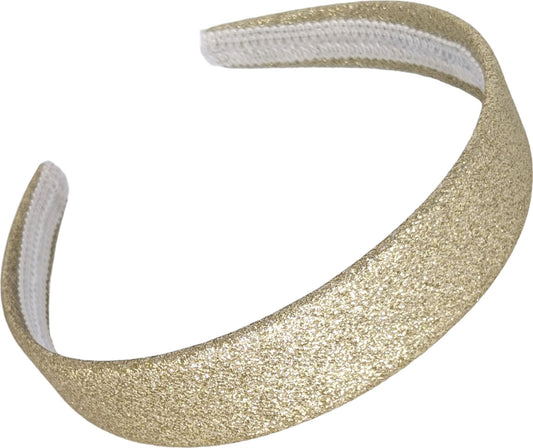 Ladies Girls Gold Glitter Headband Alice Hair Band