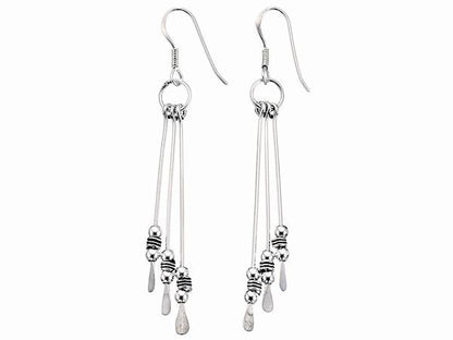 Stick Bead Drop Earrings Womens Ladies Girls