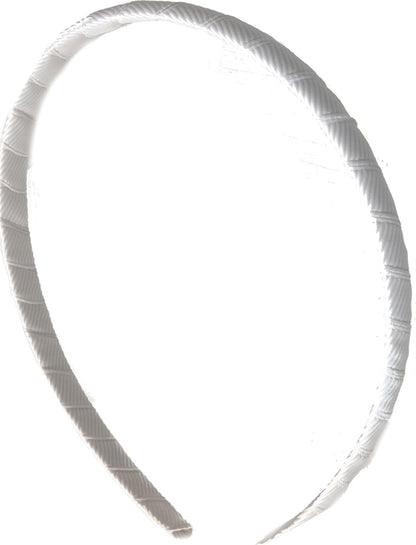 Girls Plain White Ribbon Plastic Hair Band Headband Bridal Wedding Crafting