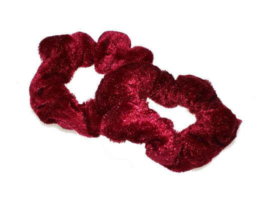 Burgundy Small Velvet School Hair Scrunchie Hair Bobble Hair Elastic Band