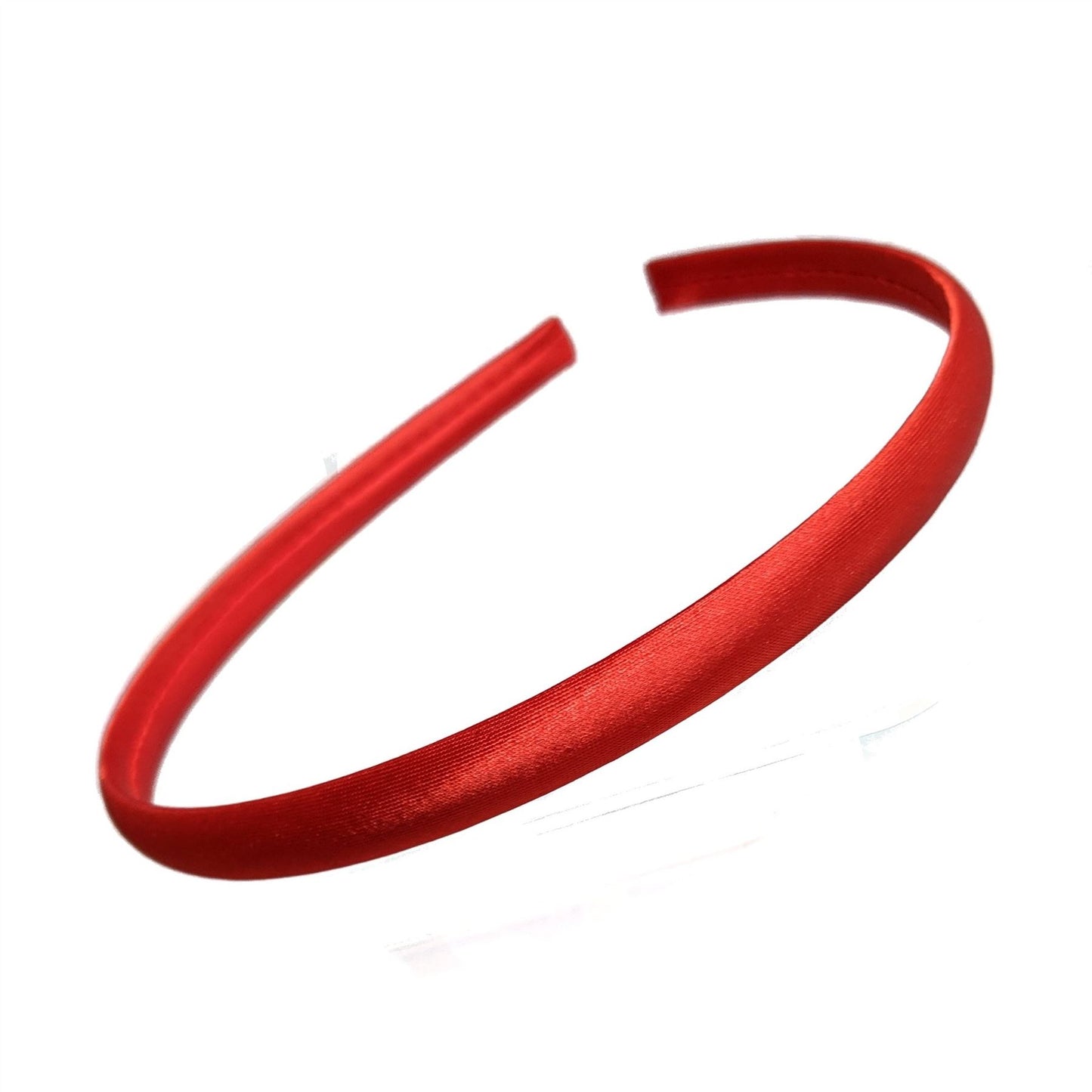 Girls 1cm Red Satin Plastic Alice Band Hair Band School Headband No Teeth