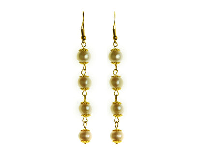 Ivory Freshwater Pearl Drop Earrings