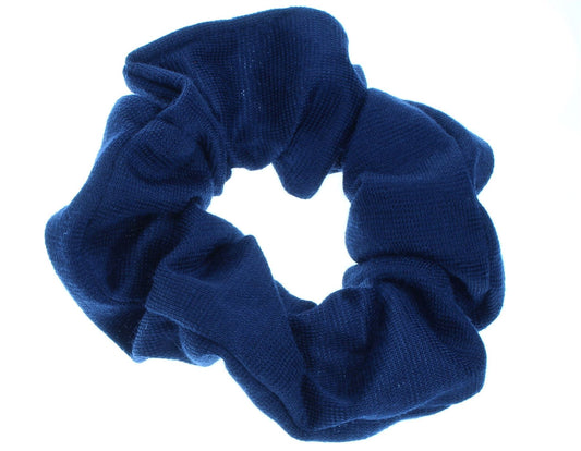 Navy Blue Jersey Style Hair Scrunchie Bobble Elastic Work Gym School