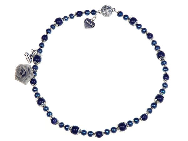 Midnight Pearl Charm Necklace