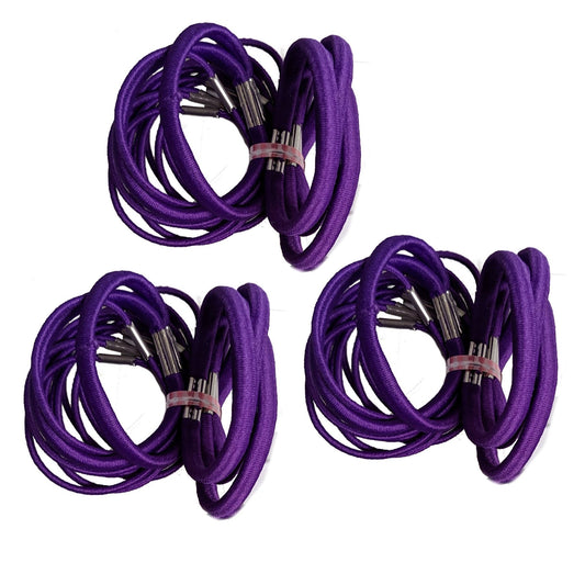 3 Packs Of Girls Ladies Purple School Hair Bobbles Hair Elastics Hair Bands