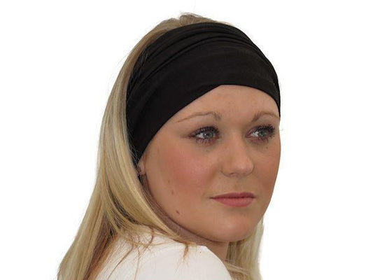 Dark Navy Tube Headband Hair Band Under Scarf Hijab Sports Cycle Running