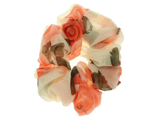 Cream Rose Scrunchie Hair Scrunchie Hair Bobble Hair Elastic Band Work Gym