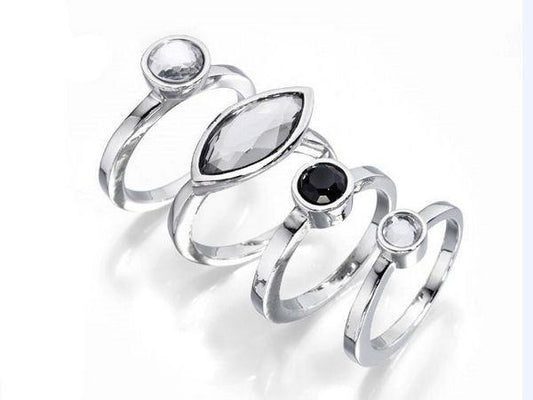 Fiorelli Crystal Set Stacking Rings