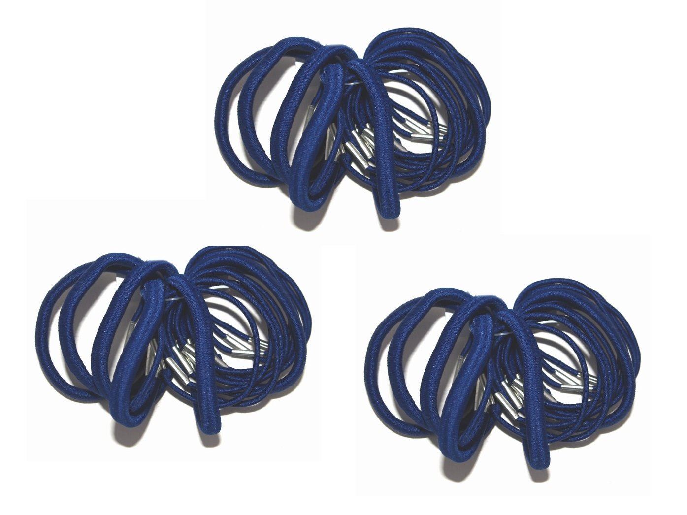 54 X Royal Blue Thick And Thin School Hair Elastic Bobbles Value Pack