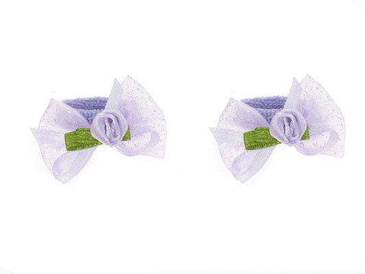 Lilac Rosebud Bow Ponios