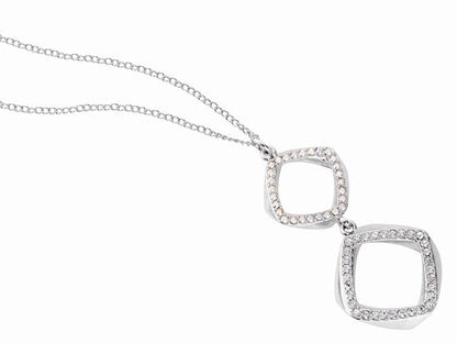 Crystal Cubic Pendant Necklace Jewellery Ladies Women