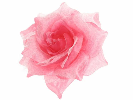 Pink Rose Hair Flower Hair Clip Clamp Grip Fascinator Hair Slide Hair Grip