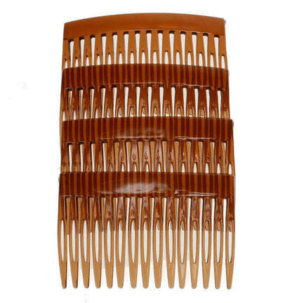 4 Pack 7cm Tort Brown Side Hair Combs Slides Clips